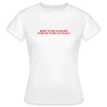 Amoureux des livres Humour drôle d’employé de bureau - T-shirt Femme - blanc - Devant - AI Model Female 172 dark (172cm)