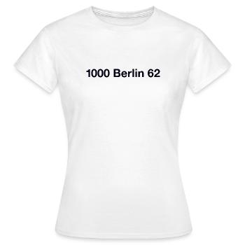 Berlin 62 Schöneberg - T-shirt Femme - blanc - Devant - AI Model Female 172 dark (172cm)