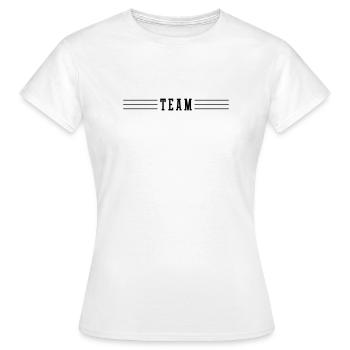 Team Strich - Frauen T-Shirt - Weiß - Vorne - AI Model Female 172 dark (172cm)