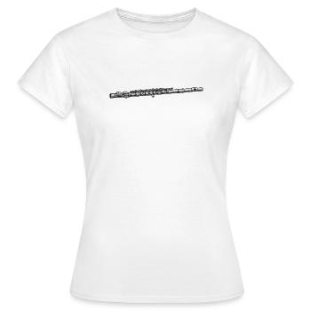 Flute Music - Women's T-Shirt - white - Front - AI Model Female 172 dark (172cm)