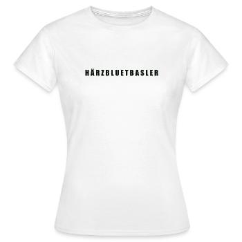 Härzbluetbasler Kanton Basel - Frauen T-Shirt - Weiß - Vorne - AI Model Female 172 dark (172cm)