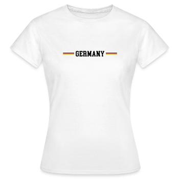 Germany Fahne - Frauen T-Shirt - Weiß - Vorne - AI Model Female 172 dark (172cm)