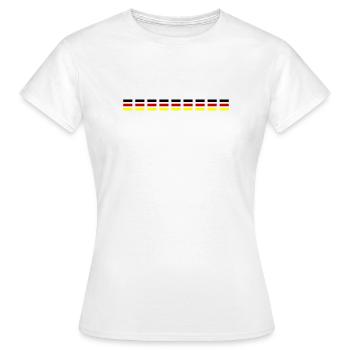 Deutschland Fahne - Frauen T-Shirt - Weiß - Vorne - AI Model Female 172 dark (172cm)