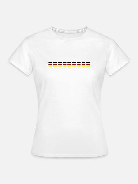 Deutschland Fahne - Frauen T-Shirt - Weiß