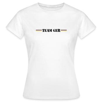 Équipe Allemagne Allemagne Allemagne - T-shirt Femme - blanc - Devant - AI Model Female 172 dark (172cm)