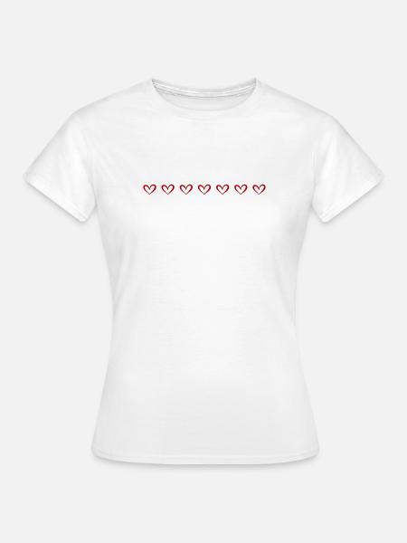 Herzen Linie Elemente - Frauen T-Shirt - Weiß