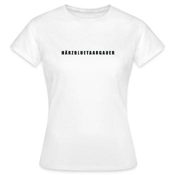 Härzbluetaargauer Kanton Aargau - Frauen T-Shirt - Weiß - Vorne - AI Model Female 172 dark (172cm)
