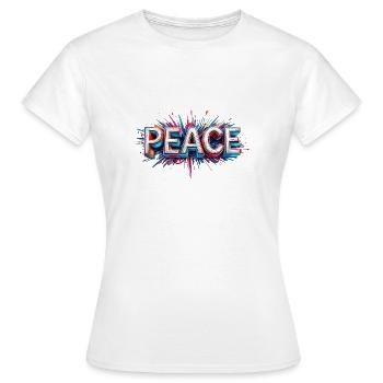 La PAIX – une expression de liberté et d’espoir - T-shirt Femme - blanc - Devant - AI Model Female 172 dark (172cm)