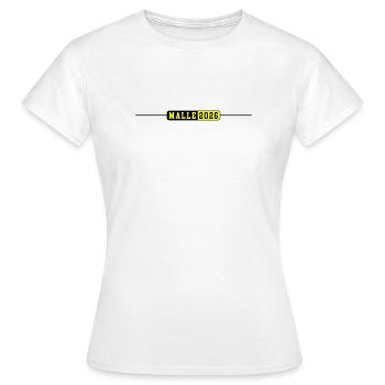 Malle 2026 - Women's T-Shirt - white - Front - AI Model Female 172 dark (172cm)