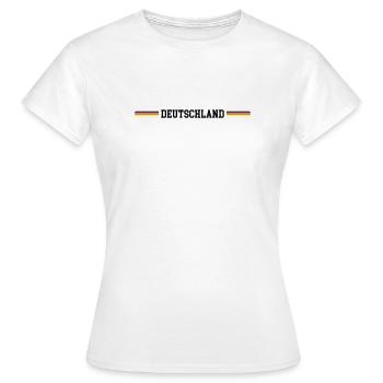 Deutschland Fahne - Frauen T-Shirt - Weiß - Vorne - AI Model Female 172 dark (172cm)