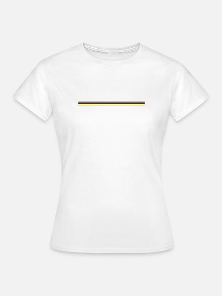Deutschland Fahne Linie - Frauen T-Shirt - Weiß