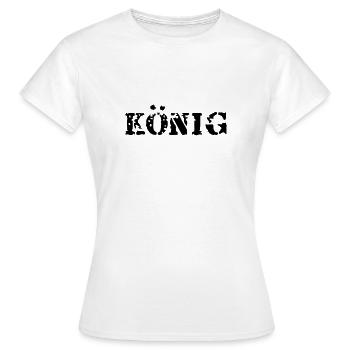 King - Women's T-Shirt - white - Front - AI Model Female 172 dark (172cm)