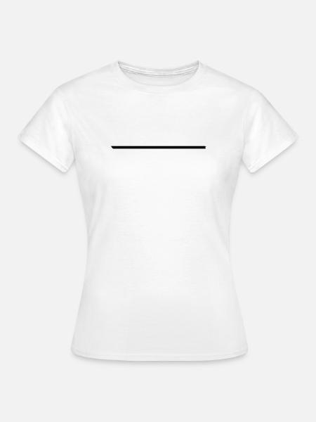 Coup de pinceau Ligne horizontale Design minimaliste - T-shirt Femme - blanc