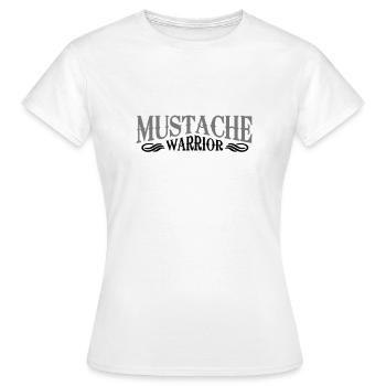 mustache warrior - T-shirt Femme - blanc - Devant - AI Model Female 172 dark (172cm)
