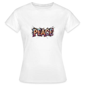 La PAIX – une expression de liberté et d’espoir - T-shirt Femme - blanc - Devant - AI Model Female 172 dark (172cm)