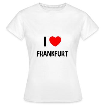 j’adore frankfurt design drôle coeur amour - T-shirt Femme - blanc - Devant - AI Model Female 172 dark (172cm)