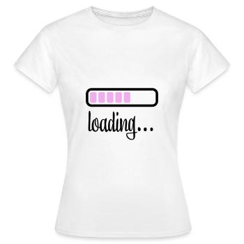 Batterie Chargement de la batterie - T-shirt Femme - blanc - Devant - AI Model Female 172 dark (172cm)