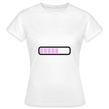 Akku Batterie loading - Frauen T-Shirt - Weiß - Vorne - AI Model Female 172 dark (172cm)
