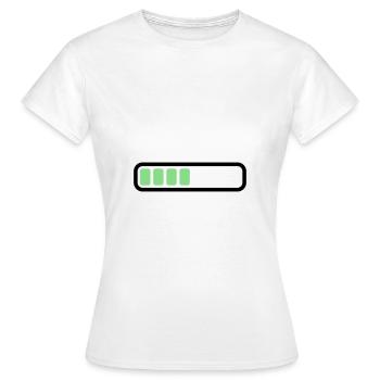 Akku Batterie loading - Frauen T-Shirt - Weiß - Vorne - AI Model Female 172 dark (172cm)