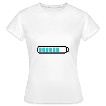Akku Batterie loading - Frauen T-Shirt - Weiß - Vorne - AI Model Female 172 dark (172cm)