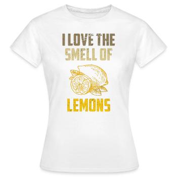 Zitronen Ich liebe den Geruch von Zitronen Zitrusfrüchte Lo - Frauen T-Shirt - Weiß - Vorne - AI Model Female 172 dark (172cm)