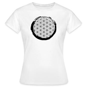 flower of Life - Women's T-Shirt - white - Front - AI Model Female 172 dark (172cm)