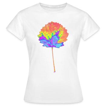 Arbre - Feuille ronde - Nature colorée - T-shirt Femme - blanc - Devant - AI Model Female 172 dark (172cm)