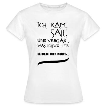 Leben mit ADHS Geschenk - Frauen T-Shirt - Weiß - Vorne - AI Model Female 172 dark (172cm)