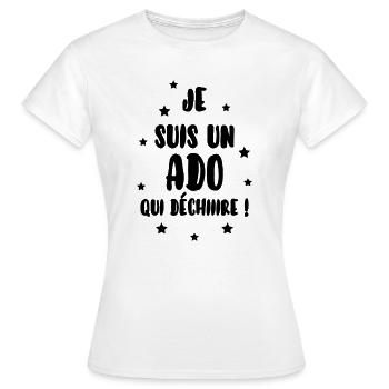 Teenager / Jugendliche / Jugendlicher / Kind - Frauen T-Shirt - Weiß - Vorne - AI Model Female 172 dark (172cm)