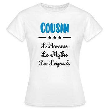 Onkel / Tante / Vetter / Cousin / Kusine - Frauen T-Shirt - Weiß - Vorne - AI Model Female 172 dark (172cm)