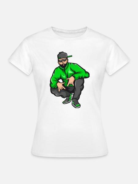 bad boy, rap, rappeur, rappeuse, big up - T-shirt Femme - blanc