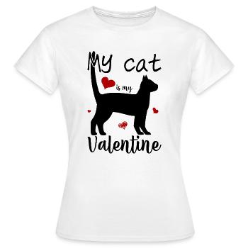 Cœurs pourpres Scatter - T-shirt Femme - blanc - Devant - AI Model Female 172 dark (172cm)