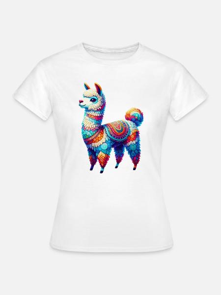 Alpaka - Frauen T-Shirt - Weiß