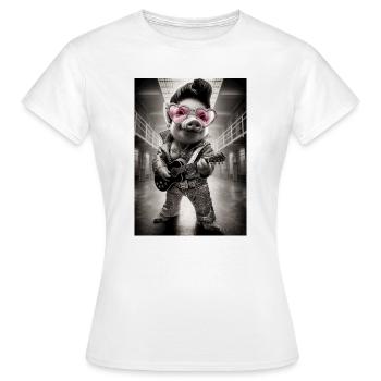 Schweinefleisch Rock im Gefängnis - Frauen T-Shirt - Weiß - Vorne - AI Model Female 172 dark (172cm)