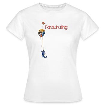 Parachuting - Women's T-Shirt - white - Front - AI Model Female 172 dark (172cm)