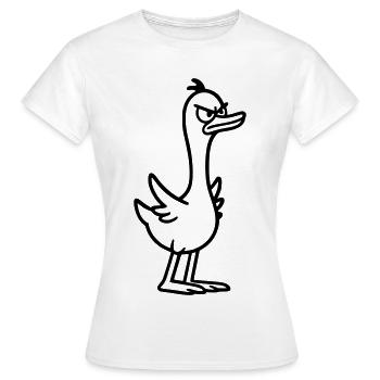 Wütende Gans - Frauen T-Shirt - Weiß - Vorne - AI Model Female 172 dark (172cm)