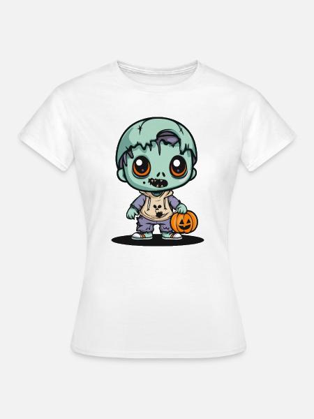 Zombie Halloween Gruselig Comic - Frauen T-Shirt - Weiß