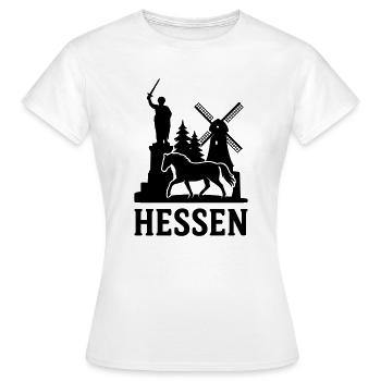 Hesse Silhouette - T-shirt Femme - blanc - Devant - AI Model Female 172 dark (172cm)