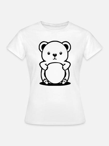 Bär Bärchen T-shirt Geschenk - Frauen T-Shirt - Weiß