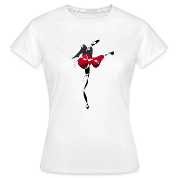 Guitarist - Women's T-Shirt - white - Front - AI Model Female 172 dark (172cm)