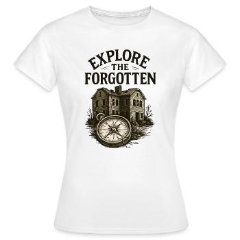 Urbex - Exploration Urbaine - Explorateur Urbain - T-shirt Femme - blanc - Devant - AI Model Female 172 dark (172cm)