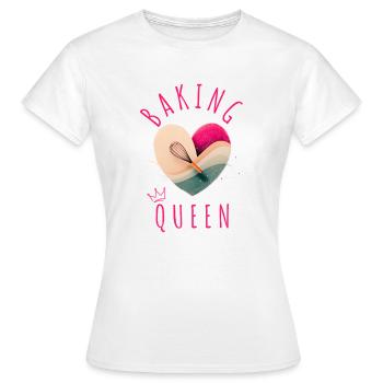 « Reine de la Boulangerie - Cœur ! » - T-shirt Femme - blanc - Devant - AI Model Female 172 dark (172cm)