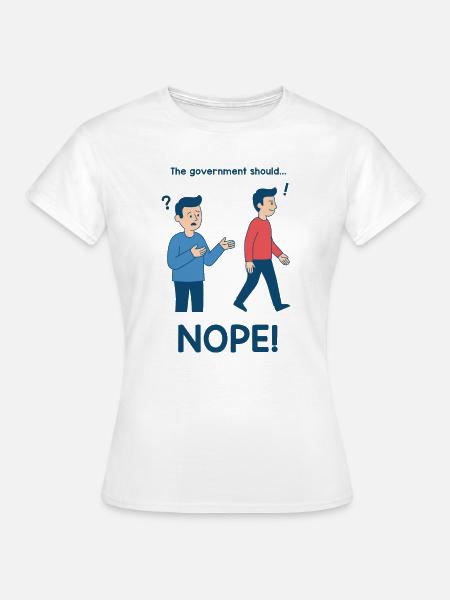 Karikatur: Regierung ablehnen - Frauen T-Shirt - Weiß
