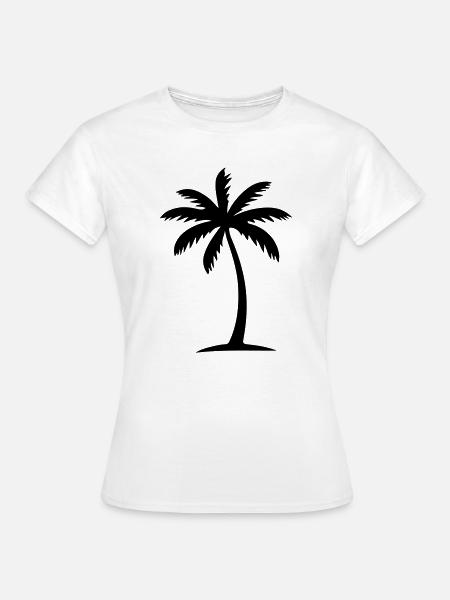 Palme Symbol - Frauen T-Shirt - Weiß