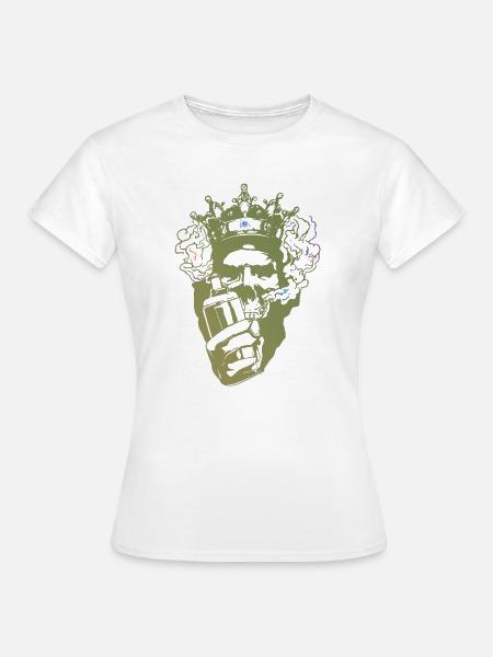 König der Bars Krone Mikro - Frauen T-Shirt - Weiß