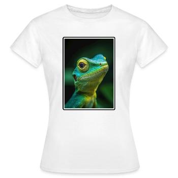 Eidechsen Eidechse - Frauen T-Shirt - Weiß - Vorne - AI Model Female 172 dark (172cm)