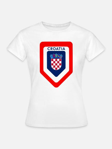 Kroatisches Wappen Emblem - Frauen T-Shirt - Weiß