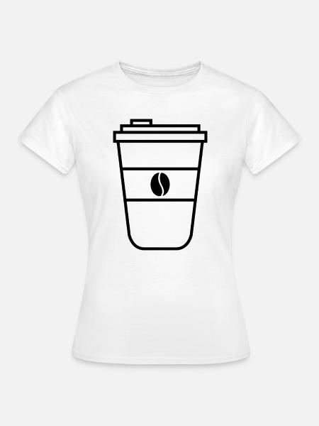 Kaffeetasse - Frauen T-Shirt - Weiß