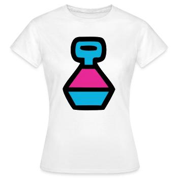  Retro Trinkflasche 90er Pop Art - Frauen T-Shirt - Weiß - Vorne - AI Model Female 172 dark (172cm)