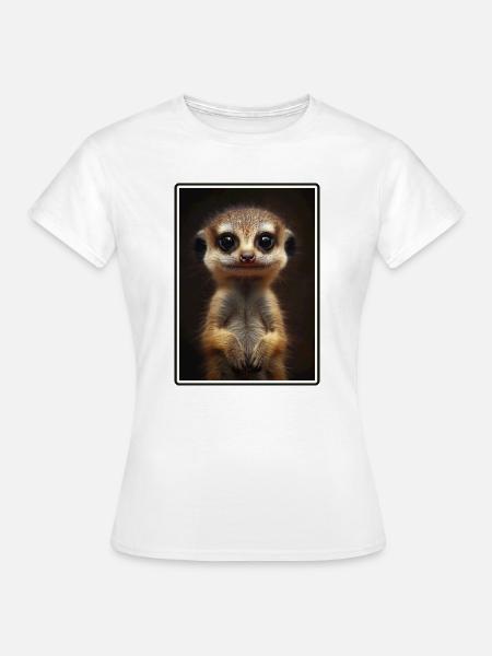 Meerkat Erdmännchen - Frauen T-Shirt - Weiß